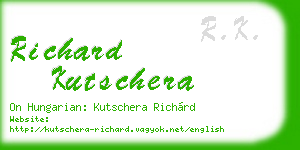 richard kutschera business card